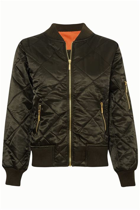 Diamond Quilted Classic Padded Bomber Jacket Stylewise Direct