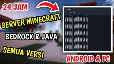 membuat server minecraft gratis  bedrock  java  android