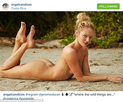 Candice Swanepoel Poses Naked On The Beach For Victoria S Secret Photo