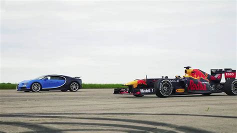 Bugatti Chiron Vs Red Bull F1 Pazzesca Drag Race Video