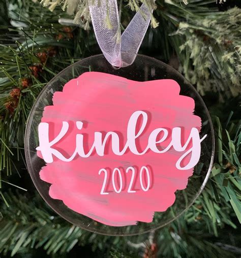 Acrylic Ornaments Christmas Ornaments Personalized Etsy