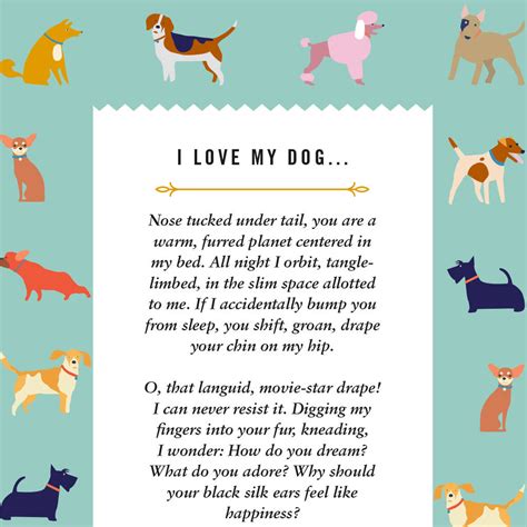 I Love My Dog Poem Print By Over And Over