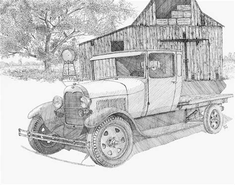 Truck drawing in simple 16 steps. Pin on Drawings by David King Studio