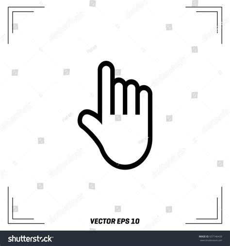 Hand Gesture Raised Index Finger On Stock Vector Royalty Free 637146439