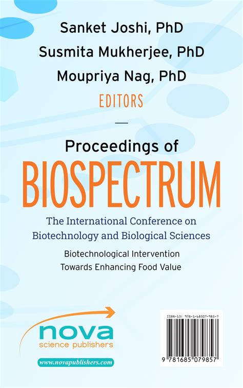 Proceedings Of Biospectrum The International Conference On