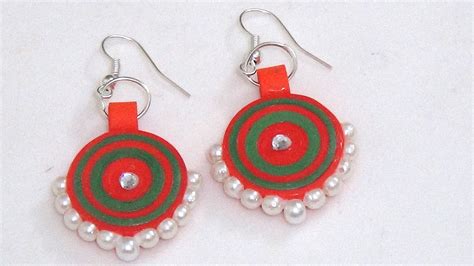 It is quick and easy to learn how to make an origami ring. Easy Paper Quilling Ear Ring Making Tutorial - YouTube