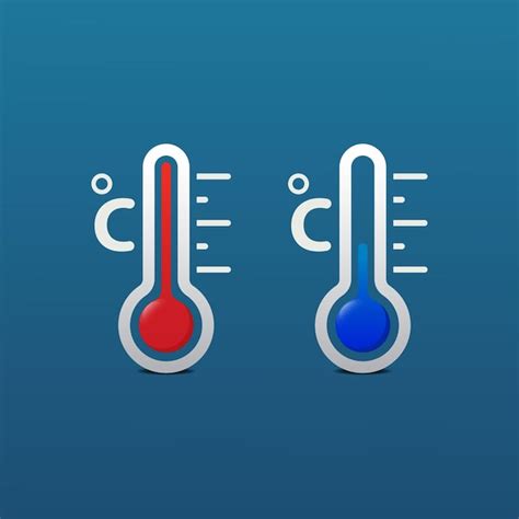 Premium Vector Celsius Temperature Hot And Cold Icon Design Illustration