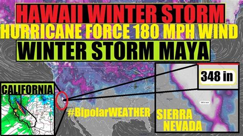 Hawaii Catastrophic 190 Mph Winds And Snow Storm Update Winter Storm Maya Youtube