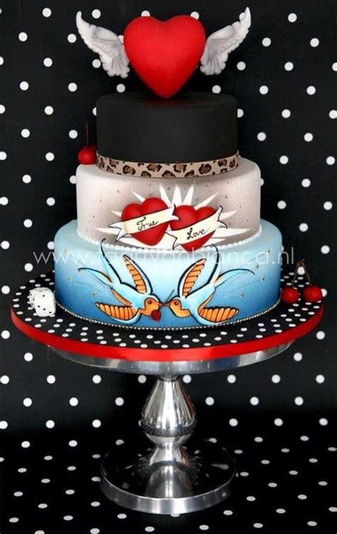60 Fun And Colorful Rockabilly Wedding Cakes Cake Decorating