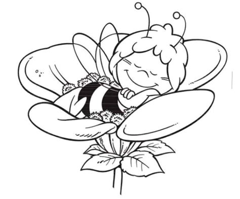 Cartoon Awesome Maya The Bee Coloring Pages Picture