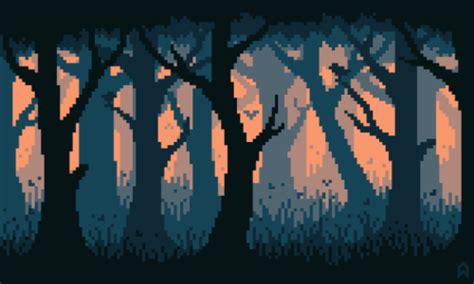 Pixel Forest Background Aesthetic Pixel Art Pixeljoint Pixel Tree Pixel
