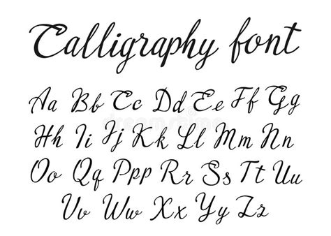 Font Calligraphy Black Stock Vector Illustration Of Black 114696645