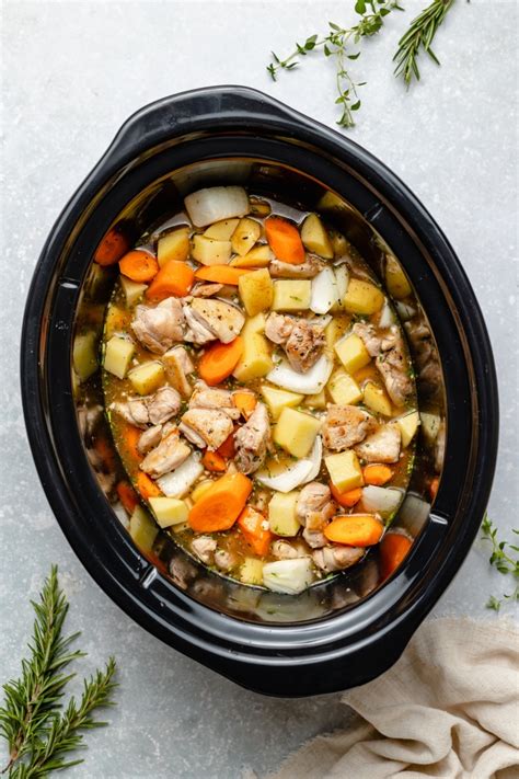 Slow Cooker White Wine Chicken Stew Ambitious Kitchen