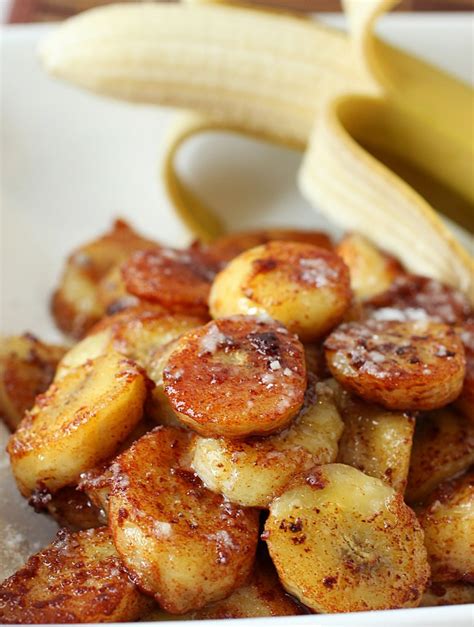 Fried bananas are sweet, creamy and decadent. Pan Fried Cinnamon Bananas. The Healthy Alternative Snack
