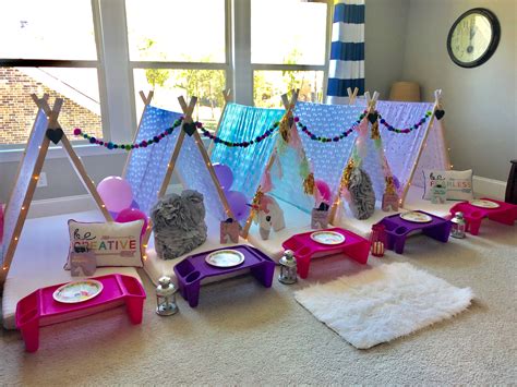 Glamping Teepee Parties Slumber Party Birthday Glamping Birthday