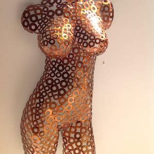 Metal Wall Art Home Decor Abstract Sculpture Female Torso By Etsy