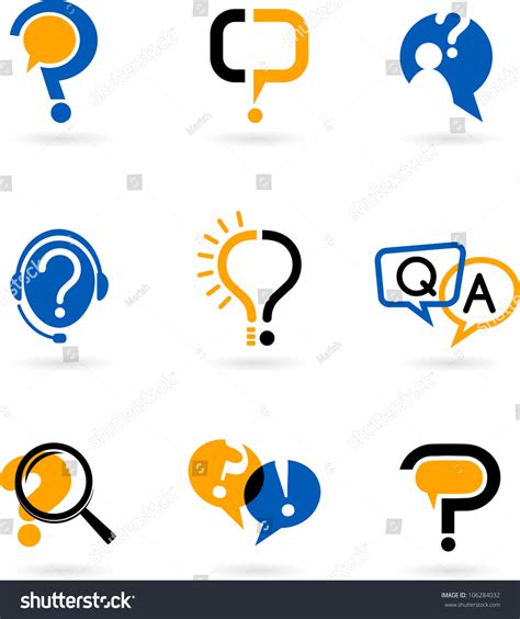 Set Of Question And Answer Vector Icons 106284032 Shutterstock