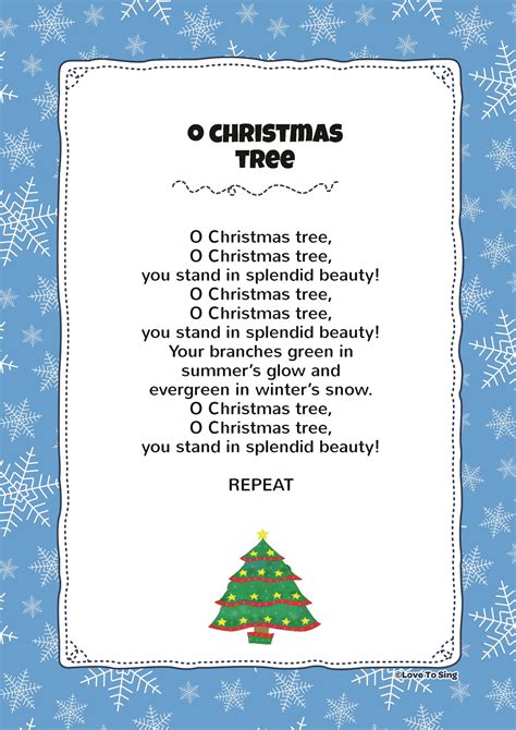 O Christmas Tree Kids Video Song With Free Lyrics And Activities