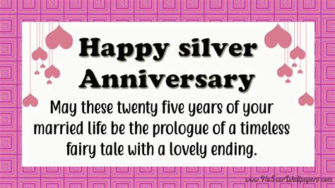 25th Anniversary Wishes For Parents And Silver Wedding Anniversary Wishes