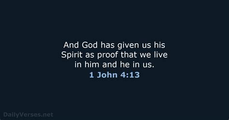 1 John 413 Bible Verse Nlt