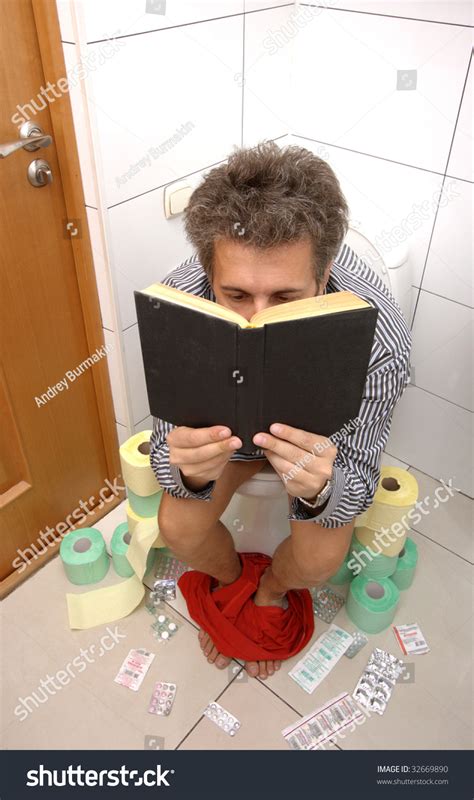 Men On Toilet Bowl Toilet Room Stock Photo Shutterstock
