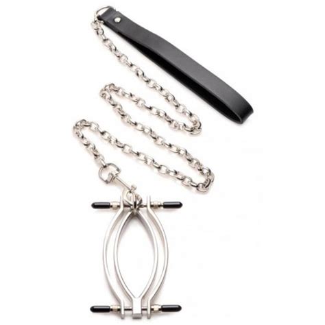 Master Series Adjustable Pussy Clamp With Leash Sex Toys At Adult Empire