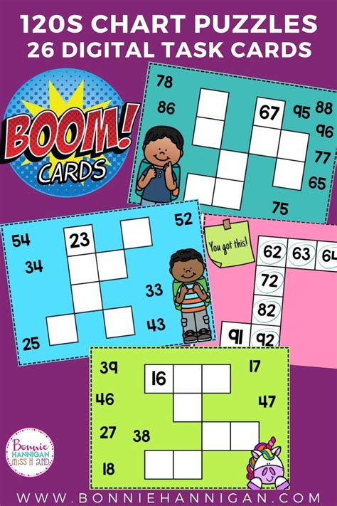 Boom Cards™ 120s Chart Puzzles Digital Task Cards Cards Task Cards
