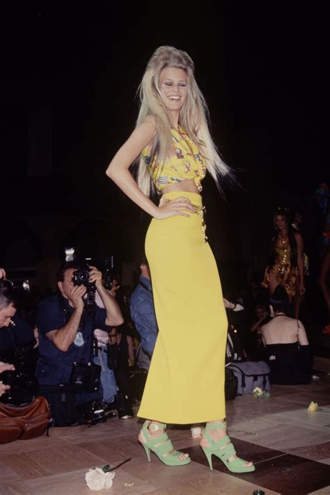 Claudia Schiffer Best 1990s Supermodel Runway Moments Claudia