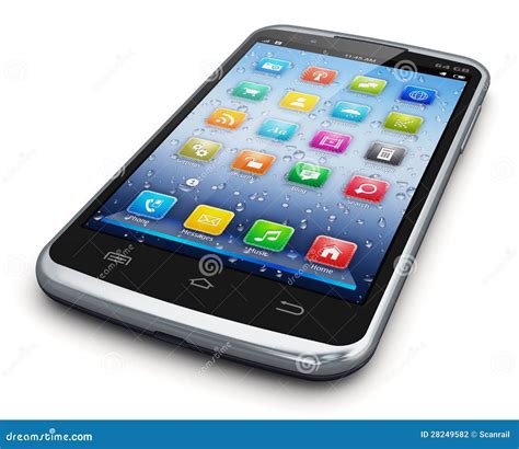 Modern Touchscreen Smartphone Stock Illustration Illustration Of
