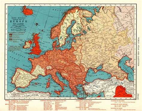 1941 Antique Wartime Europe Map Vintage Map Of Central Europe Etsy