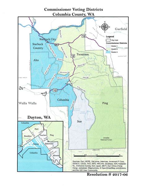 Commissioner District Map 2020 Port Of Columbia