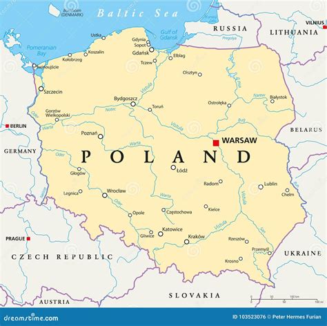 Mapa Politico De Polonia Mapa De Rios