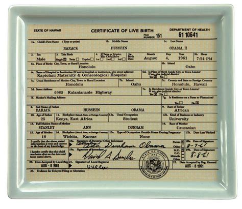 Obama Birth Certificate Ash Tray Room Escape Artist