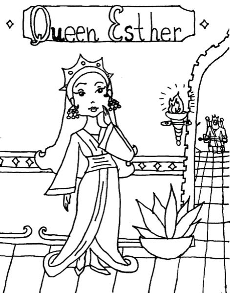 Hudtopics Childrens Coloring Pages Esther
