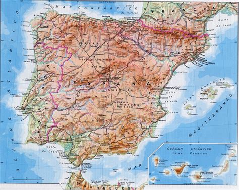 Mapa Fisico De Espana Para Imprimir Images