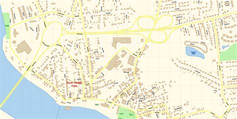 Springfield Large Area Ma Cdr Map Detailed City Plan Editable Coreldraw