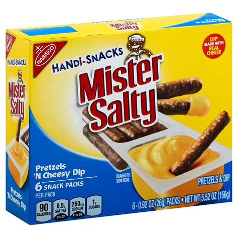 Nabisco Handi Snacks Mister Salty Pretzels N Cheese Dip Snack Packs