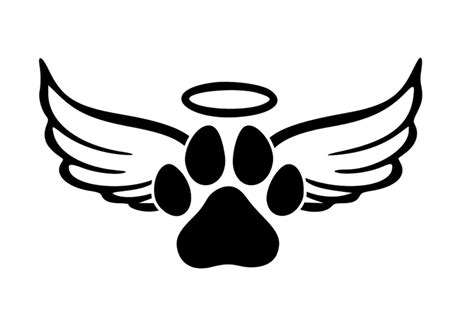 Dog Memorial Angel Wings Svg Cut Files Etsy
