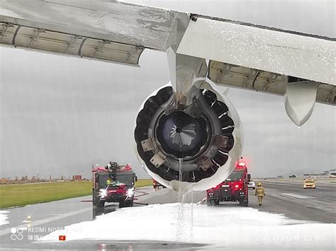 Ups Boeing 747 8f Engine Catches Fire And Returns To Hong Kong Airport