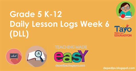 Grade K Daily Lesson Logs Dll Week All Subjects Deped Lp S Hot