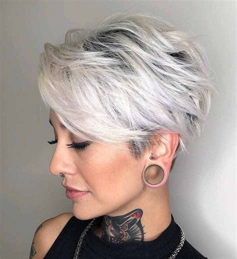 The medium hair length with a lot of curls and waves all make for a great haircut. Grey Hairstyles for Short Hair 2021 | Short Hair Models