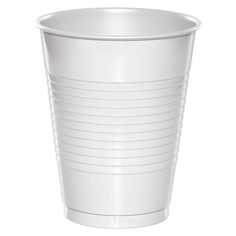 White 16 Oz Plastic Cups For 150 Guests