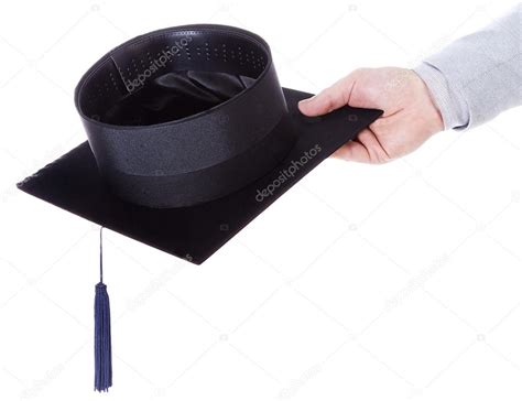 Mortarboard Academic Graduation Cap In The Hand — Stock Photo © Talitha