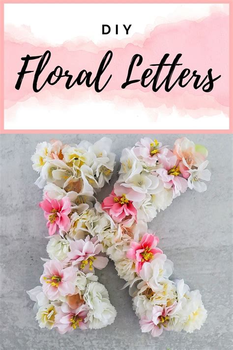 Diy Floral Letters Diy Floral Letters Floral Letters Diy Decor Crafts