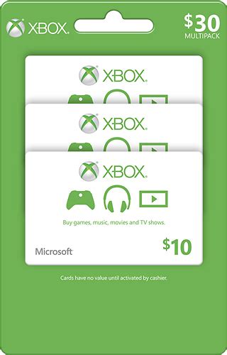 Customer Reviews Microsoft 10 Xbox T Card 3 Pack Xbox Live