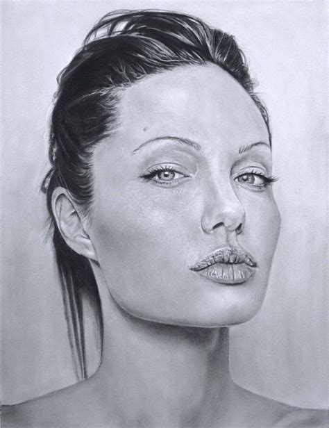 Retrato Carboncillo Mujer Realista Bocetos De Retrato Dibujo De Retrato Retratos