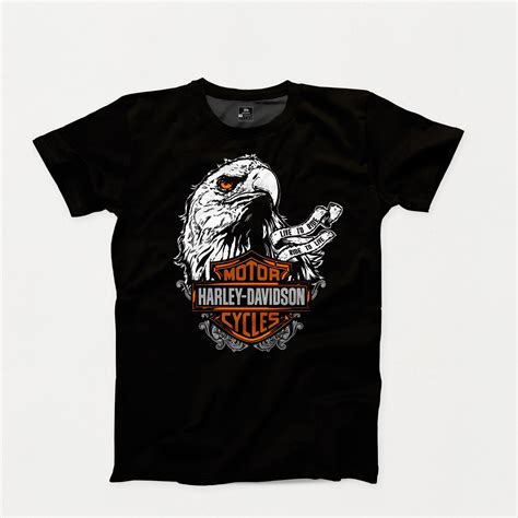 Harley Davidson Eagle Head T Shirt Can Be Personalised Etsy