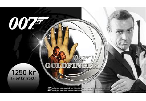 James Bond Silvermynt Med Motiv Från Filmen Goldfinger