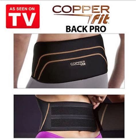 New Copper Fit Back Pro Brace As Seen On Tv Lower Back Pain Relief Belt