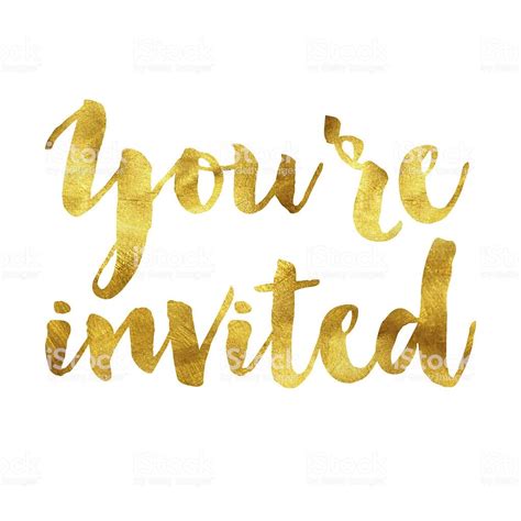 Youre Invited Gold Foil Message Youre Invited Invitations Messages